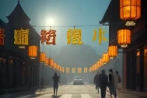 《夜行列车停在春天》雨夜站台场景剧照